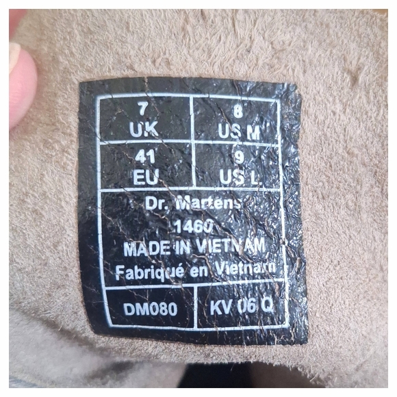 Dr Doc Martens 1460 Textured Snake-Embossed 8 Eye Combat Moto Boots - Picture 11 of 12